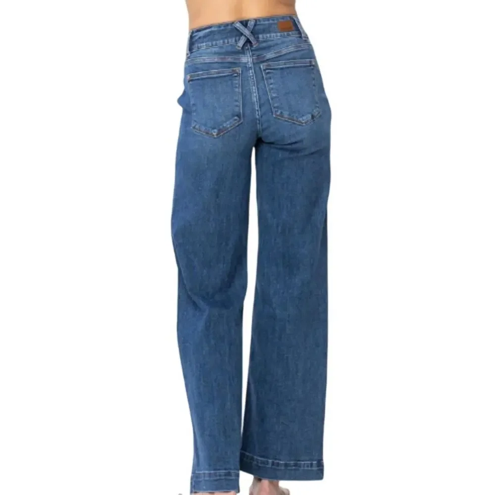 Judy Blue High Waist Double Button Wide Leg 82558 Size 11 / 30
